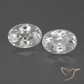 3.06 ct White Zircon, 7.2 x 5.1 mm Oval Cut From Cambodia, Photo A