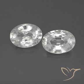 2.36ctw Natural White Zircon, Oval, VS