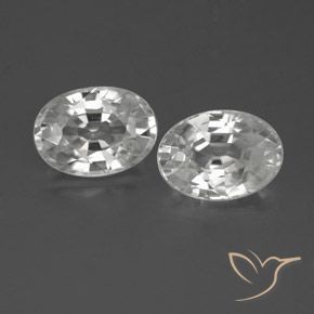 2.65ctw Natural White Zircon, Oval, VS