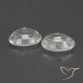 Zircon Gemstones in 7 x 5 mm (calibrated) Size for Sale, Zircon Stones in White Color