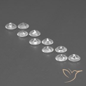 Zircon Gemstones in 6 x 4 mm (calibrated) Size for Sale, Zircon Stones in White Color