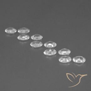 Zircon Gemstones in 6 x 4 mm (calibrated) Size for Sale, Zircon Stones in White Color