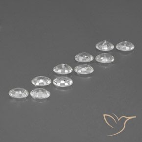 Zircon Gemstones in 6 x 4 mm (calibrated) Size for Sale, Zircon Stones in White Color