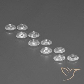 Zircon Gemstones in 6 x 4.2 mm Size for Sale, Zircon Stones in White Color