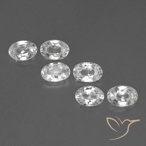 4.24ctw Natural White Zircon, Oval, VS