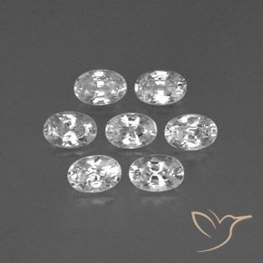 5.30ctw Natural White Zircon, Oval, VS