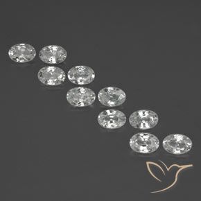 7.20ctw Natural White Zircon, Oval, VS