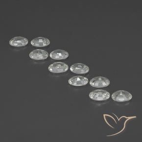 Zircon Gemstones in 6 x 4 mm (calibrated) Size for Sale, Zircon Stones in White Color