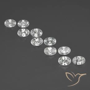 7.72ctw Natural White Zircon, Oval, VS