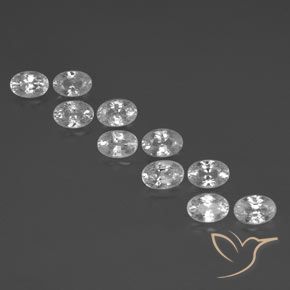 7.96ctw Natural White Zircon, Oval, VS