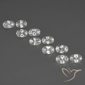 8.33ctw Natural White Zircon, Oval, VVS-VS