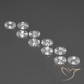 8.21ctw Natural White Zircon, Oval, VS