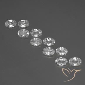 6.73ctw Natural White Zircon, Oval, VS