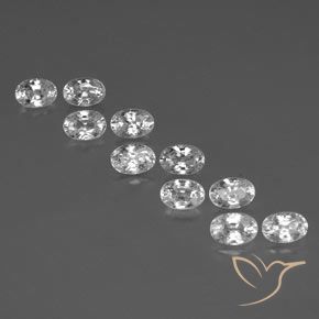 8.48ctw Natural White Zircon, Oval, VVS-VS