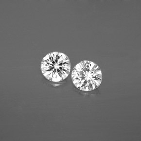 1.05 ct White Zircon Stone, Natural Zircon in Diamond-Cut Shape for Sale