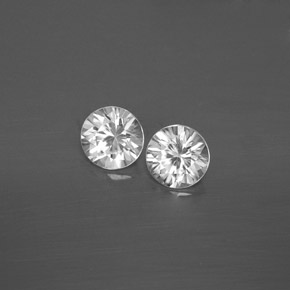 1.10 ct White Zircon Stone, Natural Zircon in Diamond-Cut Shape for Sale
