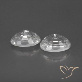 Zircon Gemstones in 7 x 5 mm (calibrated) Size for Sale, Zircon Stones in White Color