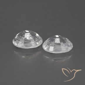 Zircon Gemstones in 7 x 5 mm (calibrated) Size for Sale, Zircon Stones in White Color
