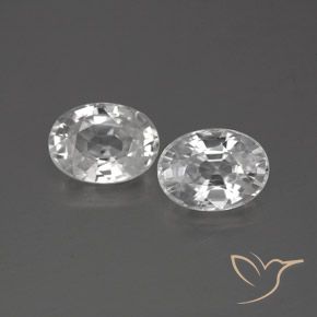 2.75ctw Natural White Zircon, Oval, VVS-VS