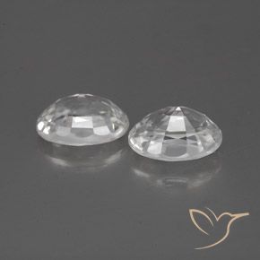 Zircon Gemstones in 7 x 5 mm (calibrated) Size for Sale, Zircon Stones in White Color