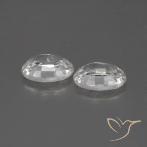 Zircon Gemstones in 7 x 5 mm (calibrated) Size for Sale, Zircon Stones in White Color