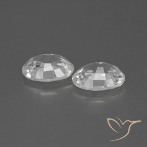 Zircon Gemstones in 7 x 5 mm (calibrated) Size for Sale, Zircon Stones in White Color