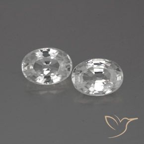 2.61ctw Natural White Zircon, Oval, VS