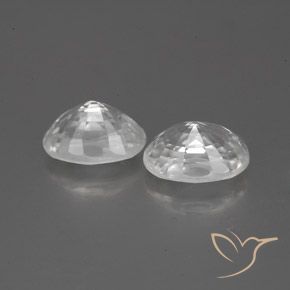 Zircon Gemstones in 7 x 5 mm (calibrated) Size for Sale, Zircon Stones in White Color