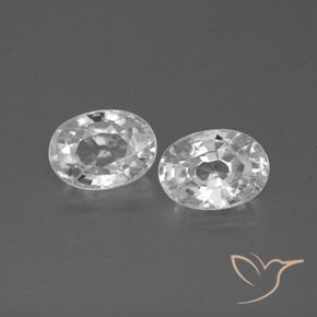 2.58ctw Natural White Zircon, Oval, VS