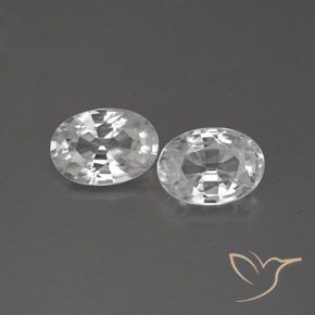2.44ctw Natural White Zircon, Oval, VVS