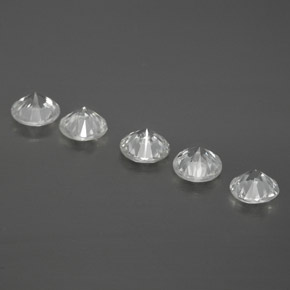 Zircon Gemstone in 4.5 mm Size for Sale, Zircon Stone in White Color