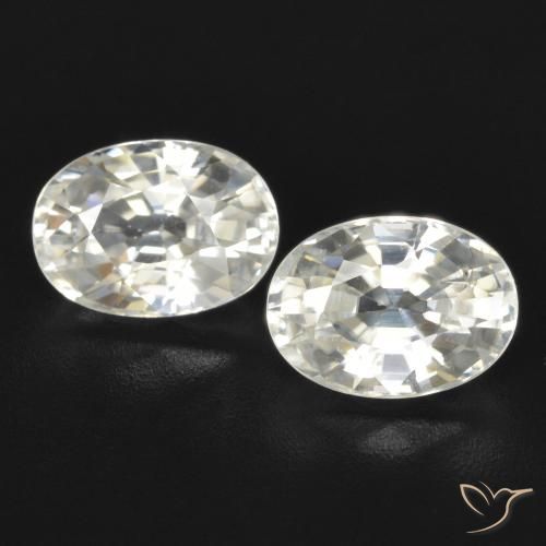 2.87ctw Natural Warm White Zircon, Oval, SI