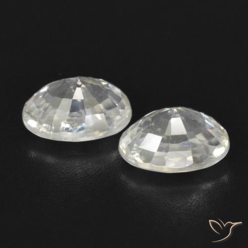Zircon Gemstones in 7 x 5 mm (calibrated) Size for Sale, Zircon Stones in Warm White Color