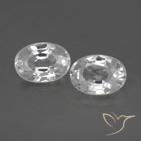 2.87ctw Natural White Zircon, Oval, VVS