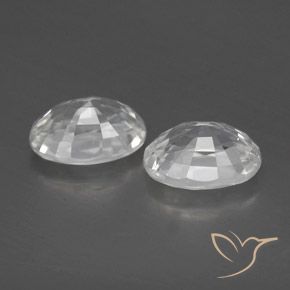 Zircon Gemstones in 7 x 5 mm (calibrated) Size for Sale, Zircon Stones in White Color