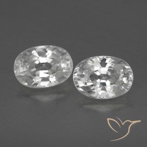2.97ctw Natural White Zircon, Oval, VS