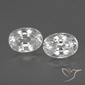 2.93 ct White Zircon, 7 x 5.1 mm Oval Cut From Cambodia, Photo A