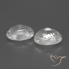 Zircon Gemstones in 7 x 5 mm (calibrated) Size for Sale, Zircon Stones in White Color