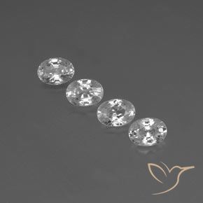 5.39ctw Natural White Zircon, Oval, VVS-VS