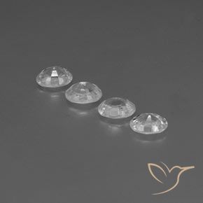 Zircon Gemstones in 7 x 5 mm (calibrated) Size for Sale, Zircon Stones in White Color