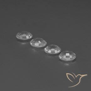 Zircon Gemstones in 7 x 5 mm (calibrated) Size for Sale, Zircon Stones in Clear White Color