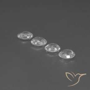 Zircon Gemstones in 7 x 5 mm (calibrated) Size for Sale, Zircon Stones in Clear White Color