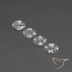 5.07ctw Natural Clear White Zircon, Oval, VS