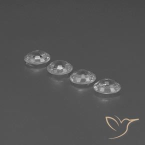 Zircon Gemstones in 7 x 5 mm (calibrated) Size for Sale, Zircon Stones in Clear White Color