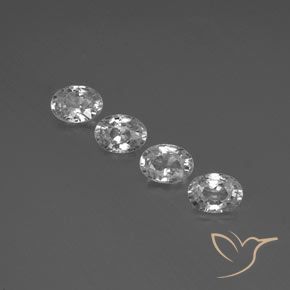 4.89ctw Natural Clear White Zircon, Oval, VVS-VS