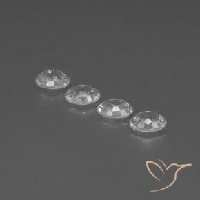 Zircon Gemstones in 7 x 5 mm (calibrated) Size for Sale, Zircon Stones in Clear White Color