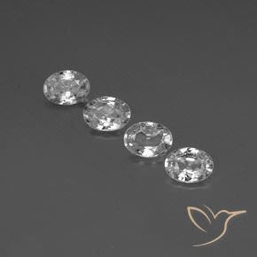 4.68ctw Natural Clear White Zircon, Oval, VVS-VS