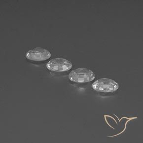 Zircon Gemstones in 7.1 x 5.2 mm Size for Sale, Zircon Stones in Clear White Color