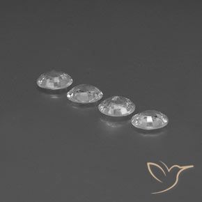 Zircon Gemstones in 7 x 5 mm (calibrated) Size for Sale, Zircon Stones in Clear White Color