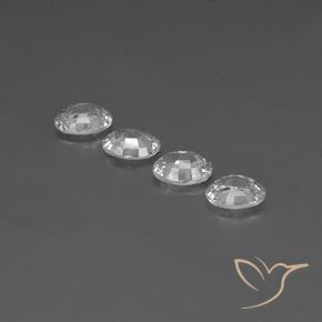 Zircon Gemstones in 7 x 5 mm (calibrated) Size for Sale, Zircon Stones in Clear White Color